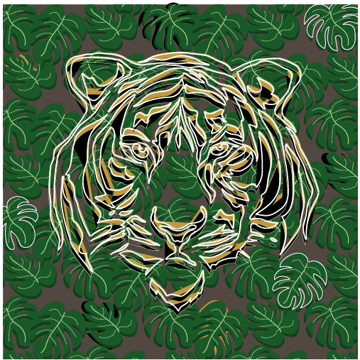 Tiger Line Art.